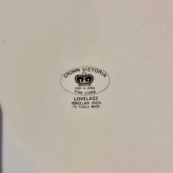 Vintage Lovelace by Crown Victoria Fine China - Oval Au Gratin Dish - Picture 4 of 4